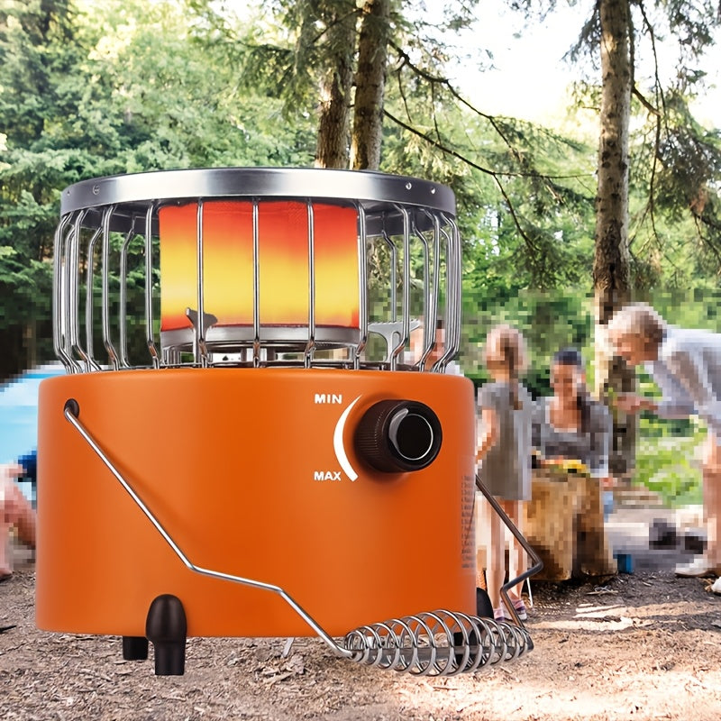 9000 BTU Portable Propane Radiant Heater Stove - 3-in-1 Indoor/Outdoor Portable Propane Stove, Ideal for Reliable Heating, Cooking & Emergency Preparedness, Adjustable Flame, Carry Bag Included