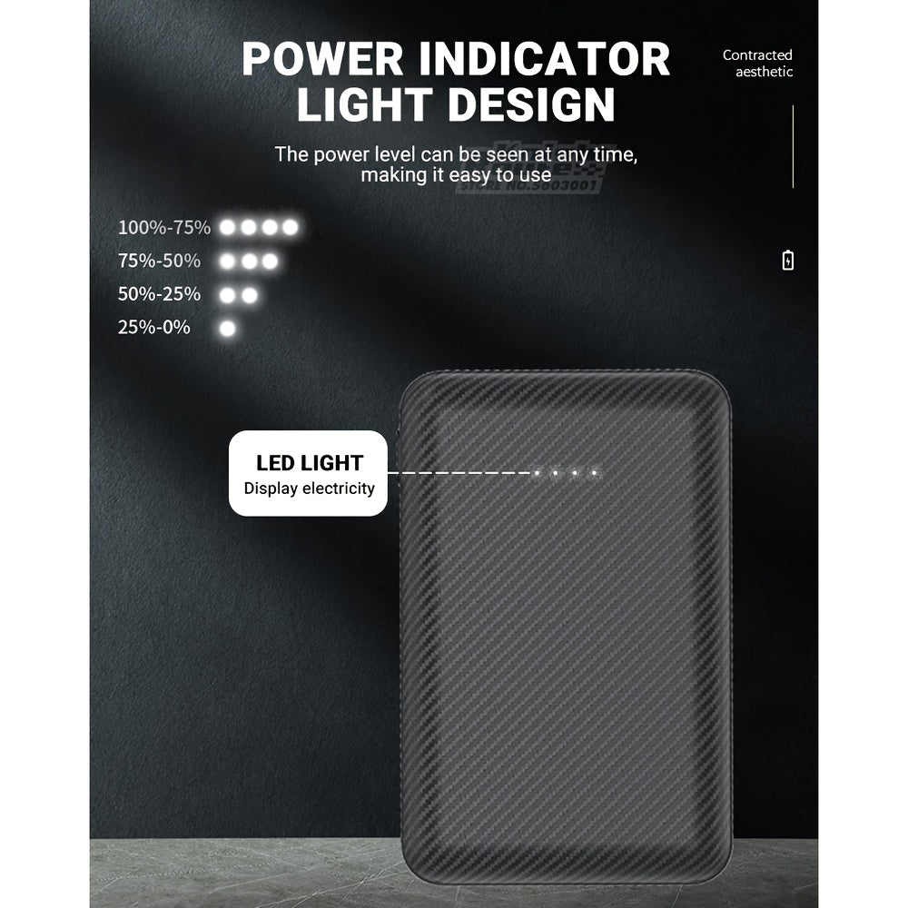 Ultra-Compact 10000mAh USB 5V/3A Power Bank with Dual USB-A Ports - Fast Charge External Battery Pack for Smartphones, Tablets & Heated Apparel Hoodies & Pants, Heated Jackets & Vests, Cooling Vests, Air Conditioning Clothes, Fan Vest Jackets