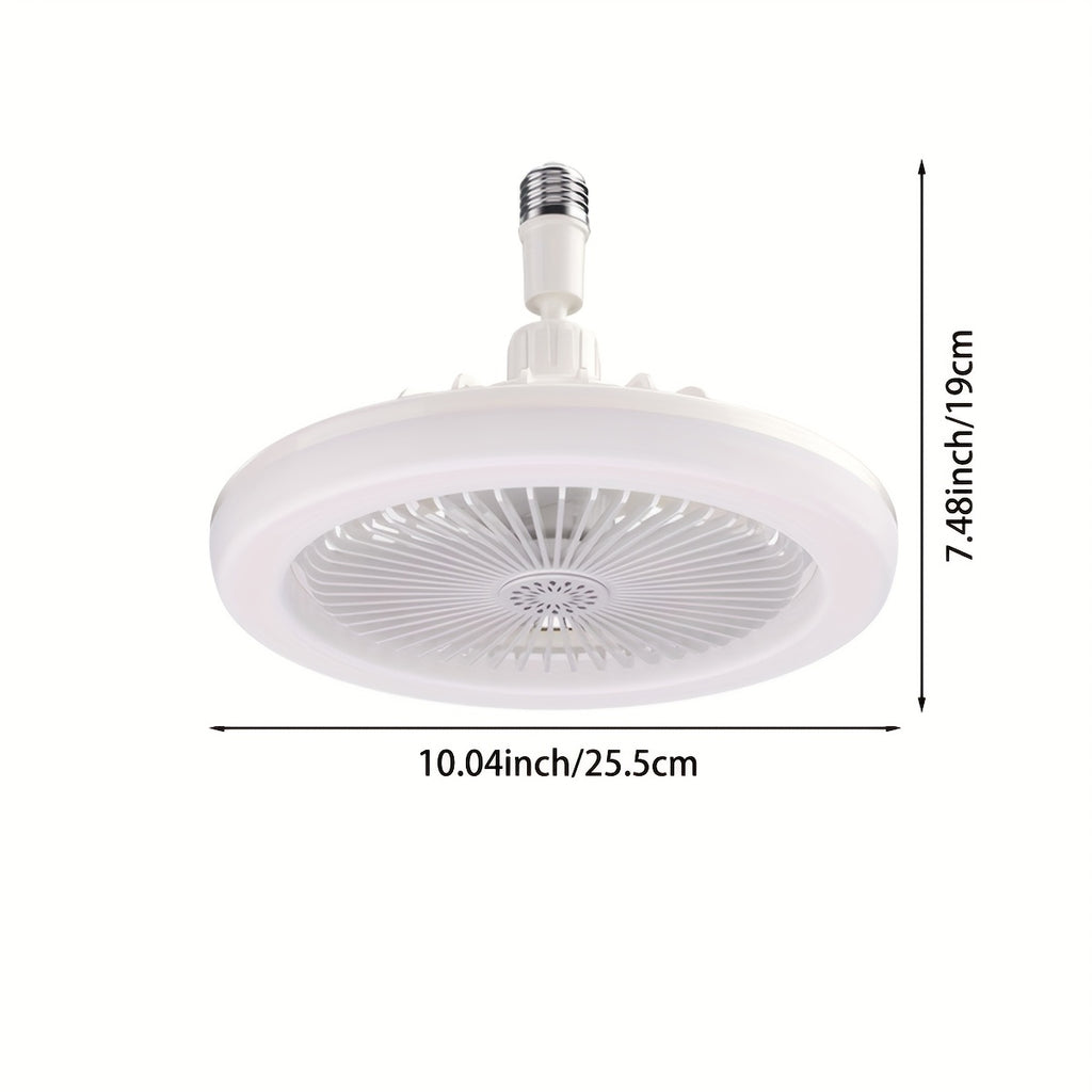 LED Ceiling Fan Light with Remote Control, E26 Screw Base Easy Installation, Adjustable Wind Speed LED Brightness & Color Temperature, Timing Night Light Function, Ideal for Bedroom, Garage, Kitchen and Small Spaces