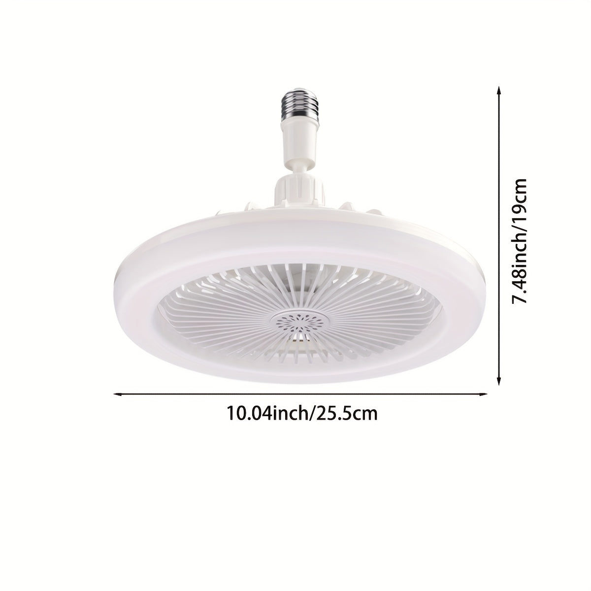 LED Ceiling Fan Light with Remote Control, E26 Screw Base Easy Installation, Adjustable Wind Speed LED Brightness & Color Temperature, Timing Night Light Function, Ideal for Bedroom, Garage, Kitchen and Small Spaces