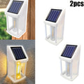 2-Piece (White) LED Solar Wall Light, Sensor Tungsten Filament Outdoor Courtyard Wall Lighting Lamp, Waterproof Decorative Balcony Light, Suitable for Patio, Porch, Deck and Outdoor Use | Durable Outdoor Lighting, Outdoor Solar Light