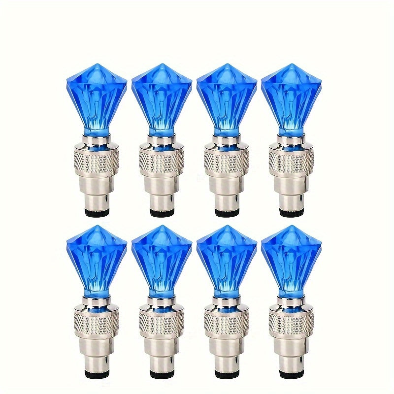 Kubidupi 4/8/16pcs Car Wheel Valve Stem Galloping Horse Light Fire Wheel Breathing Light Motorcycle Tire Valve Explosion-Proof, Sunproof & Waterproof, Red & Blue