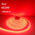 1卷 32.8Ft/10M 2835 24V 120 LED燈條 白/藍/綠/紅燈條，櫥櫃下燈，燈串，飯店 KTV 購物中心 家居裝飾燈，聖誕節裝飾燈，辦公室照明（不含電源，僅限室內使用）