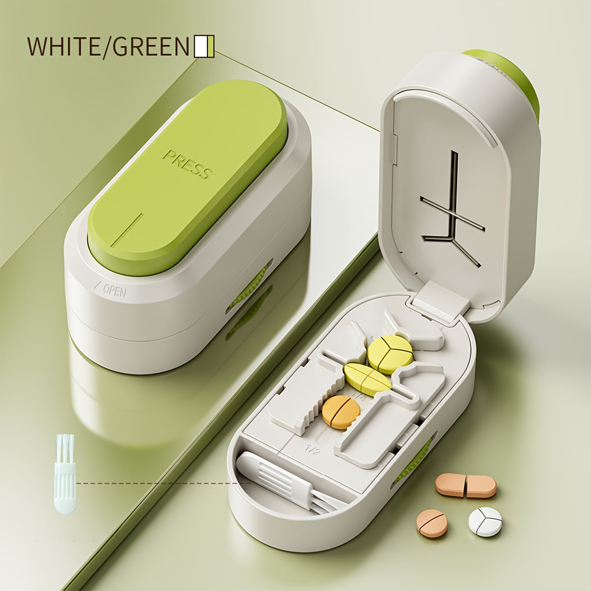 高颜值长方形轻松切割的药物切割器，坚固设计助力轻松切割，日常使用理想之选，精准的药品切片工具