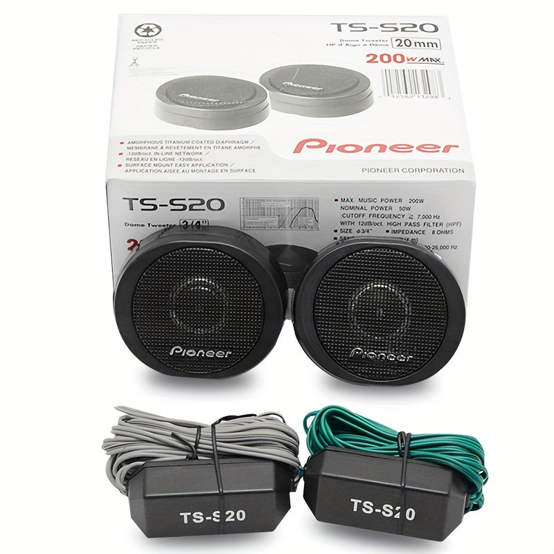 TS-S20 High Power Component Dome Tweeter Upgrade Horn Car Accessories 1 Pair Max 200W