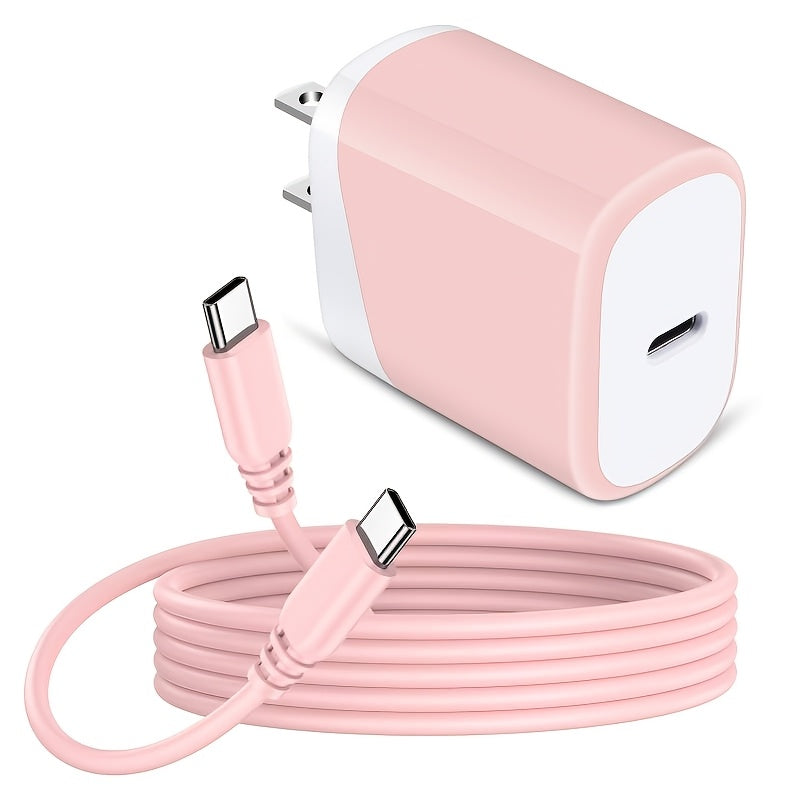20W PD Fast Charger, USB C Box, Fast Wall Charger, 47.24inch USB C to USB C Cable, Lightweight Design, Fast Charging, Power Supply, 10-20W Output Power, 100V-240V Operating Voltage, with US Plug, for C Type Port Mobile Phones