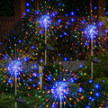 2/4/6 Pack Solar Fireworks Light Outdoor Set, Smart Solar Courtyard Light, 8 Adjustable Flicker Modes, Smart Light Sensor, Perfect for RV Camping, Wedding Christmas, Lawn Backyard Party Patio Decoration, IP44