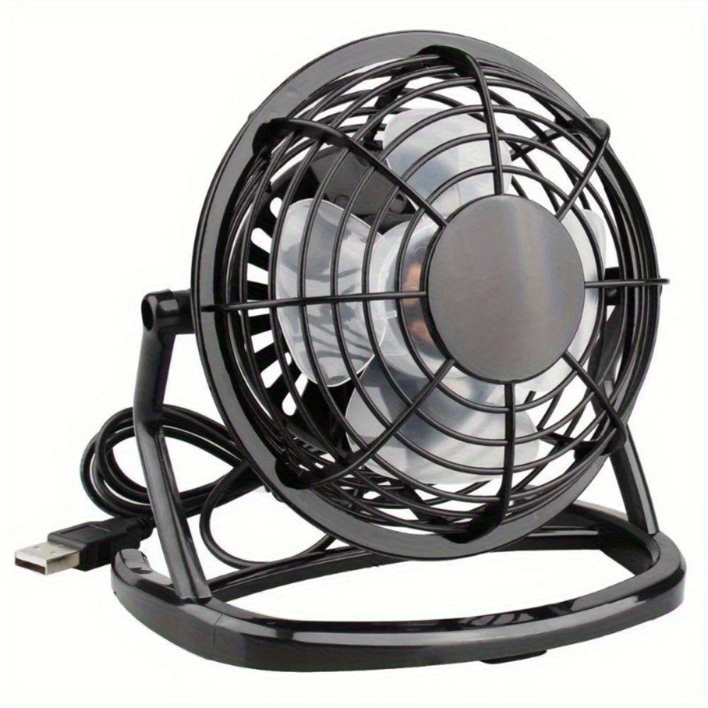 1 Pack USB Powered Mini Desktop Fan, Quiet Small Personal Cooling Fan for Office Dormitory Travel, Space-Saving Design No Battery Needed, Perfect for Laptop Bedside Use