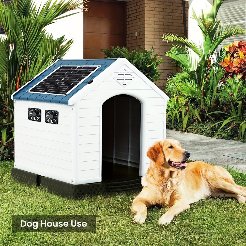Sunant Solar Panel Fan Kit, 20W Power, with DC Fan, Ideal for Small Chicken Coops, Greenhouses, Sheds, Pet Houses, Window Vents (Dual Fan)