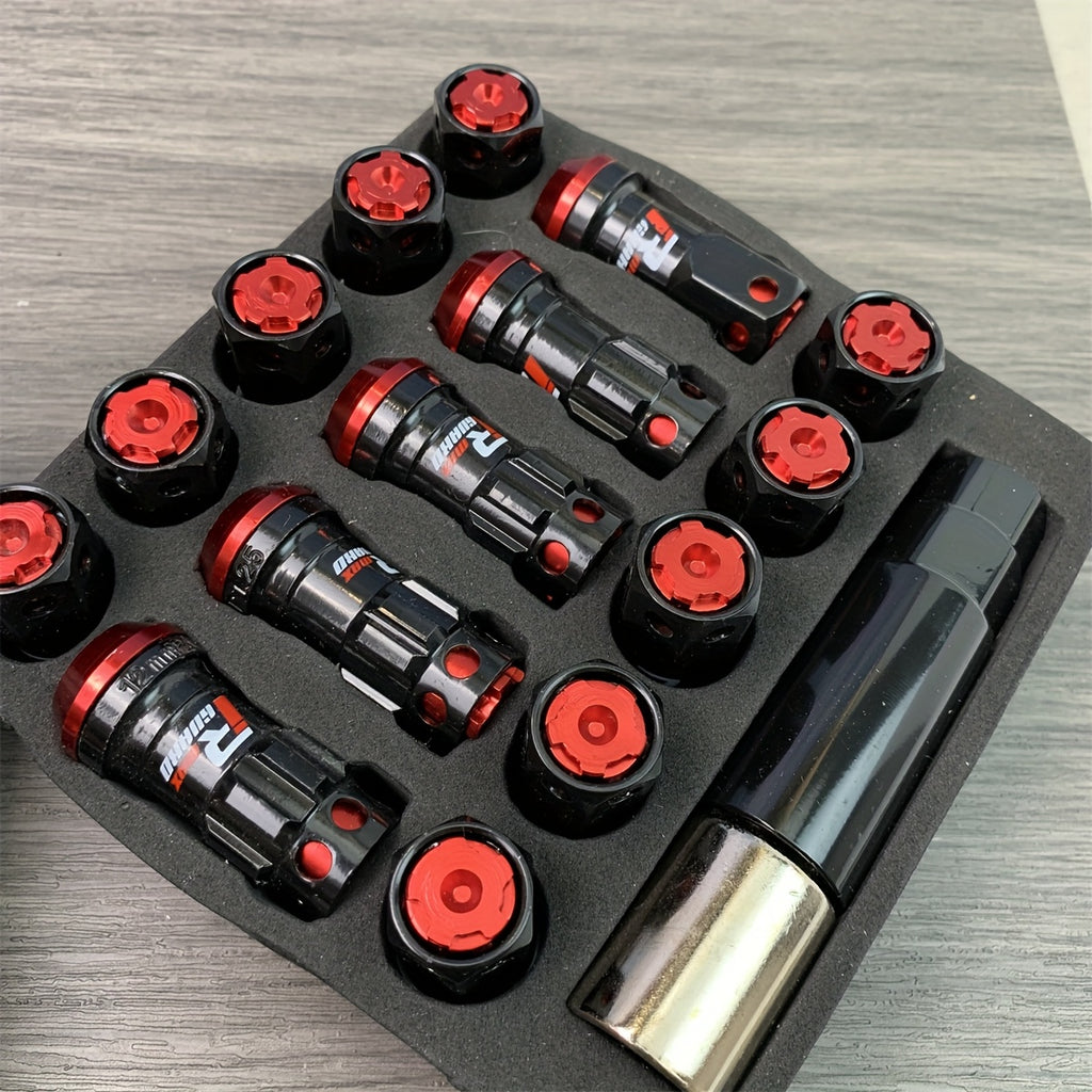 20pcs Racing Tire Nut Set, Thread M12*1.25, Universal Car Modification Performance Accessories