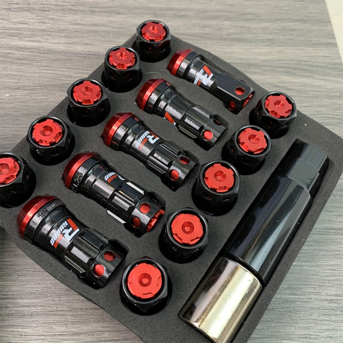 20pcs Racing Tire Nut Set, Thread M12*1.25, Universal Car Modification Performance Accessories