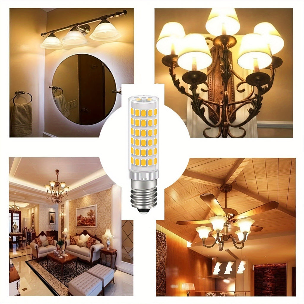 Non-dimmable E17 LED AC120V 76-bead E17 LED corn light 5W, crystal light, table lamp, wall lamp, cool white, warm white, plug-in bulb, refrigerator bulb screw base indoor household lamp table lamp ceiling light