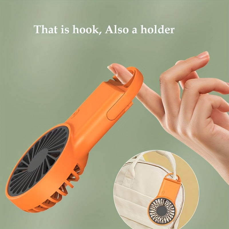 Handheld Foldable Desktop USB Charging Mini Fan, Simple Portable Quiet Personal Cooling Fan