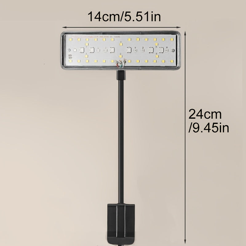 Dimmable Aquarium Light, 360° Rotatable Design, Full Spectrum, Ideal for Aquatic Plant Growth, Battery-Free