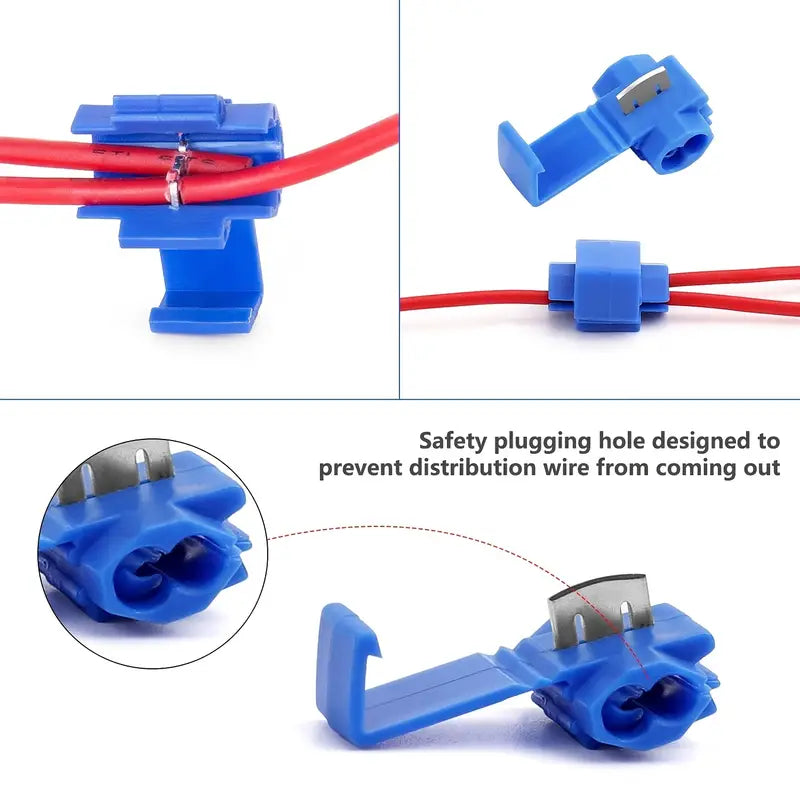 20pcs Quick Splice Wire Connectors – Solderless Snap Electrical Connectors for Insulated Wire Crimp Terminals