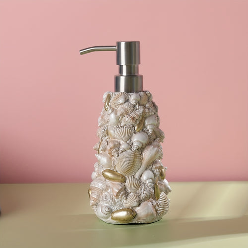 1pc Shell-Shaped Soap Dispenser - Refillable Bottle for Home, Kitchen & Bathroom, Creative Ocean Style Decor