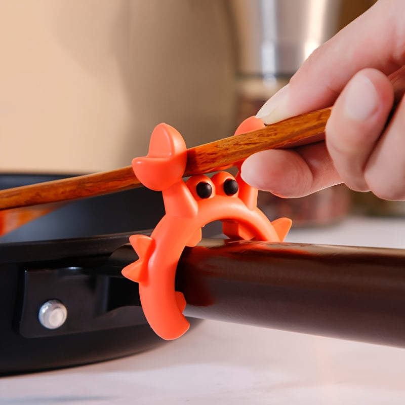 2Pcs Silicone Spoon Rest Set, Cute Crab and Octopus Shaped Heat Resistant Spoon Holder, Kitchen Utensil and Spatula Organizer, Perfect Gift Idea