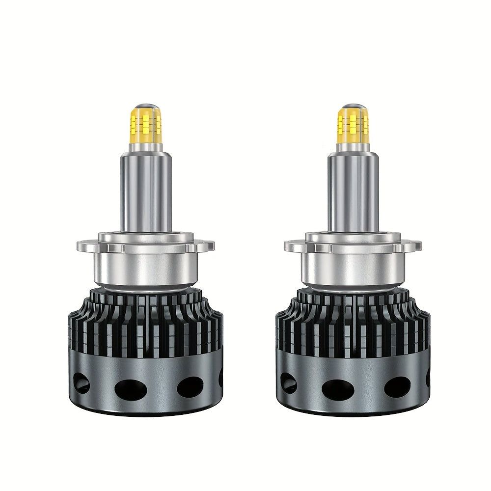 1 Pair 360 LED Headlight H1 H7 H8 H9 H11 CANBUS 9005 HB3 9006 HB4 D1S D2S D3S D4S Car Bulbs 6000K White Light Headlamp, No Battery Included