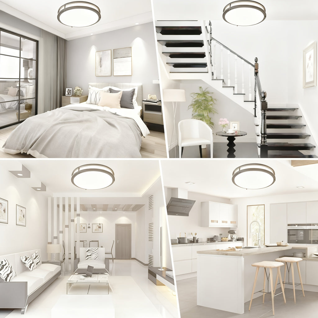 13-Inch 36W LED Recessed Ceiling Light, Ultra-Bright 3200 Lumen Dimmable Ceiling Light, 5 Color Temperatures 2700K/3000K/4000K/5000K/6000K, Ceiling Light Fixture Suitable for Kitchen, Hallway, Bedroom, Bathroom