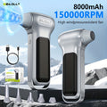 High Power Compressed Air Duster - 100000/130000/150000 RPM Multi Speed Adjustment - 8000mAh Powerful Fan | Cooling Handheld Turbo Fan for Dust Removal, Snow Clearing, Camping, Keyboard Cleaning, Car Detailing, Men Mini Tool Gift