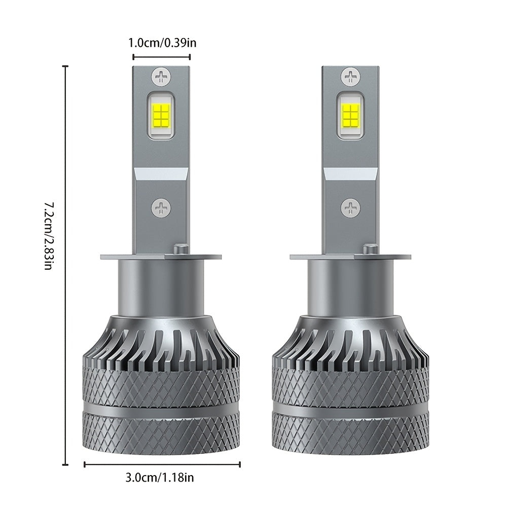2PCS LED Car Headlights, Compatible with H1/H4/H11/H7, 9005/9006/9012 - 29800LM, 250W High/Low Beam, 6500K Cool White Light, 600% Brightness Increase, Plug-and-Play System, Built-in & External Driver, No Battery Needed