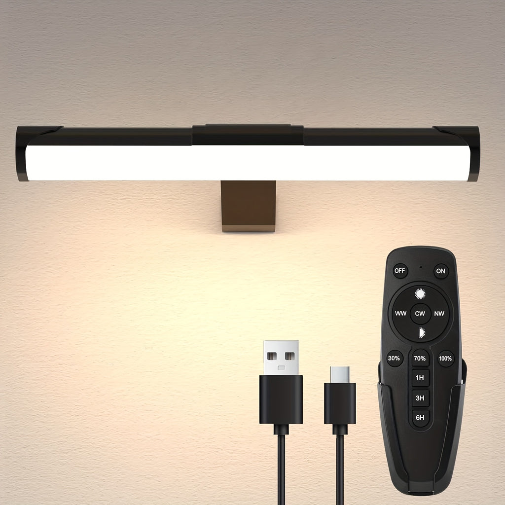 Battery-powered picture frame light, wireless magnetic wall light - 3-color dimmable, touch control and remote control function, timer, USB rechargeable, suitable for art display, bedroom reading night light or camping use (no wiring required)