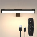 Battery-powered picture frame light, wireless magnetic wall light - 3-color dimmable, touch control and remote control function, timer, USB rechargeable, suitable for art display, bedroom reading night light or camping use (no wiring required)