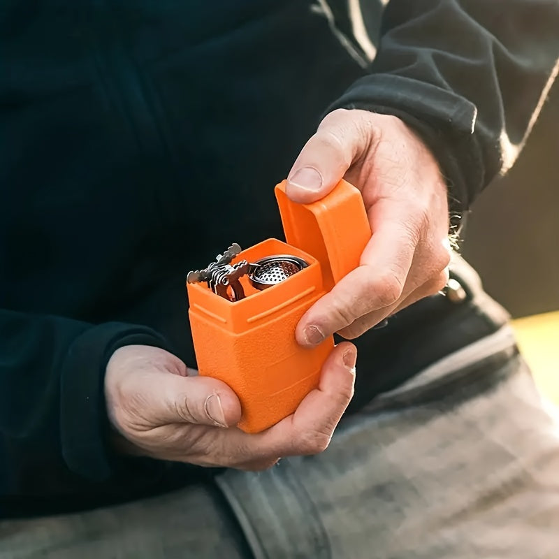 ZRF Ultra-Compact Stainless Steel Portable Gas Stove with Storage Case – Lightweight, Easy to Pack, Ideal for Outdoor Hiking, Camping, Fishing & Picnic, Camping Stove, ZRF