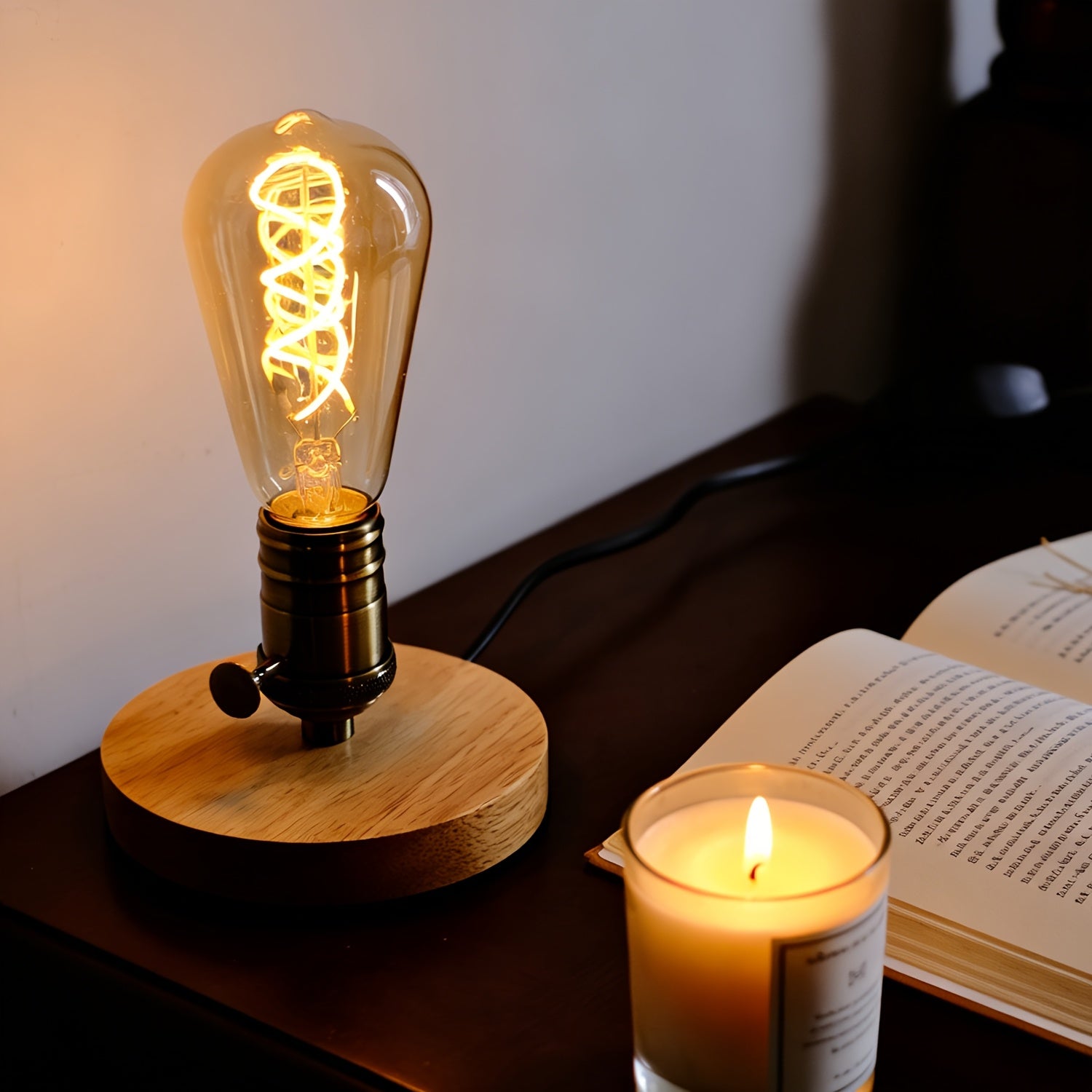 1-pack, ST19 vintage LED bulb, 2300K, dimmable, spiral filament, decorative glass, E26 base, perfect for home decoration