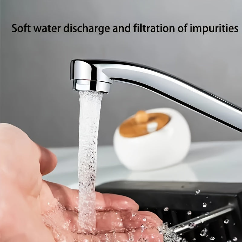 1x Stylish 304 Stainless Steel Faucet - 360° Swivel, Hot & Cold Water Mixer for Kitchen & Bathroom Sink - Chrome Finish, Ceramic Cartridge Water-Saving, Easy Install