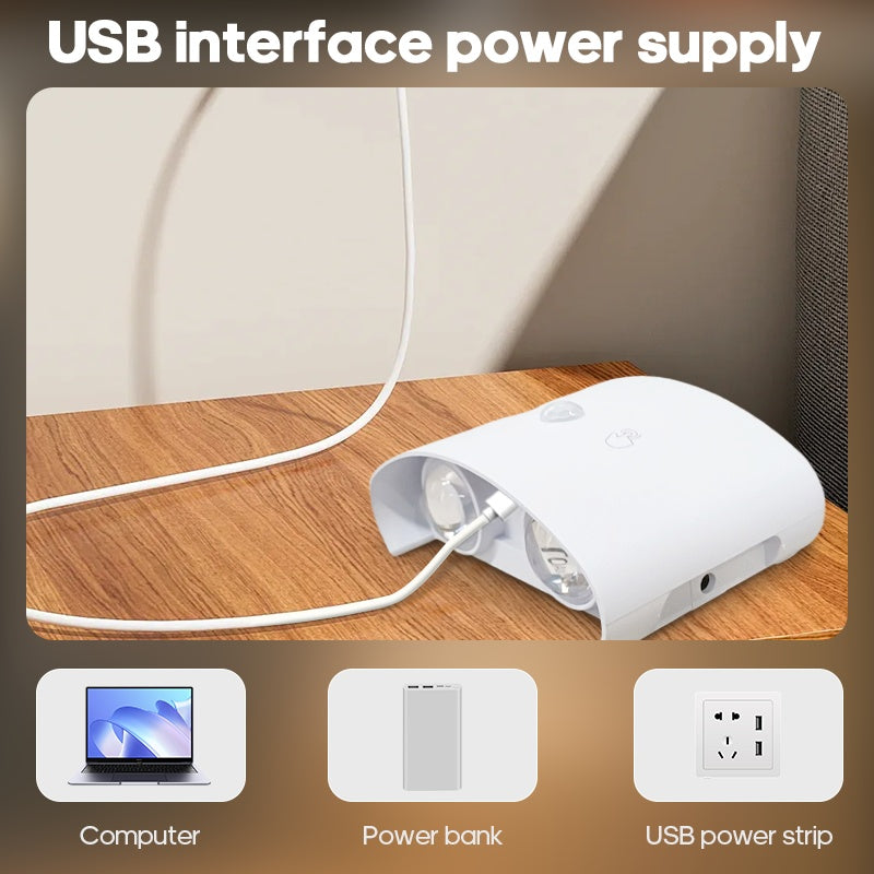 Dual-Head LED Wall Light with Motion Sensor, Touch Control, 3-Color Temperature LED Night Light, Adjustable Bedroom Spotlight and Ambient Lighting for Home and Hallway