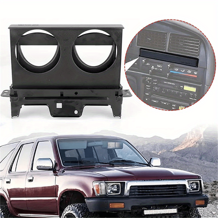 Dashboard Center Console Dual Pull-Out Cup Holder, Compatible with 1989-1995 Toyota 4Runner and Hilux, Replaces OEM Part Numbers 55620-89103, 5562089103