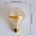 1-pack, LED Edison bulb 120V E26 base 4 watt dimmable LED filament vintage decorative bulb, 2300K warm yellow light, amber glass cover