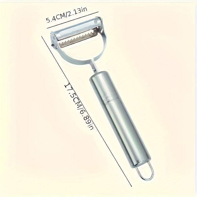 Stainless Steel Multifunctional Kitchen Tool – Sharp Peeler & Slicer for Potatoes, Carrots & More – Ergonomic Handle for Easy Grip & Efficient Food Prep, Food Slicer | Stylish Design | Durable Peeler, Vegetable Slicer (Usable in All 4 Seasons)