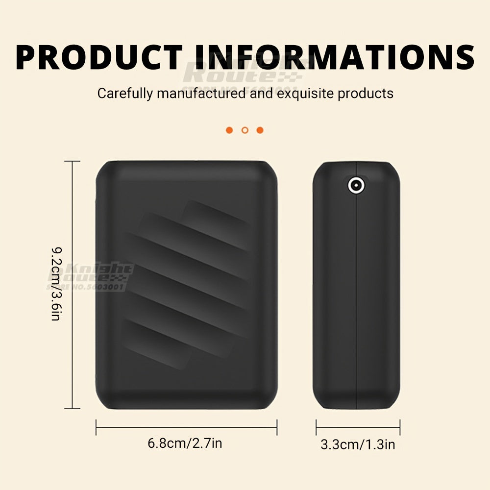20000mAh Power Bank, DC 7.4V/3A & USB 5V/3A Portable USB Charger Fast Charging External Battery Pack for Heating Jacket Vest Pants Clothing Equipment
