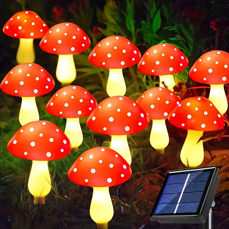 8/12/20 Pack Solar Mushroom Light Outdoor Ground Insert Post Light Garden Courtyard Patio Lawn Walkway Decorative Light Festival Gift Light, with 8 Lighting Modes, Perfect for Garden, Patio, Walkway and Lawn