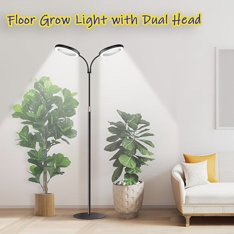 Full Spectrum Plant Grow Light Strip Stand, 3 Lighting Modes, 10 Dimmable Levels, 3/9/12 Hours Timing Function; Heavy-Duty Adjustable Floor Grow Lamp, Height Adjustable, Perfect for Indoor Potted Plants