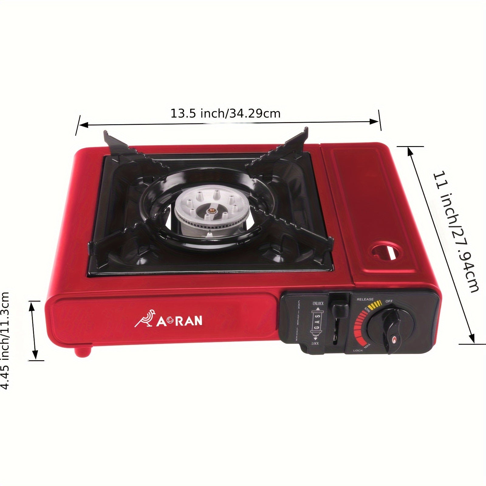 Aoran Portable Stove Camping BBQ Korean Kitchen Camping Butane Burner Stove with Safety Lock & Piezo Ignition, Energy-Saving Outdoor Camping Stove with Overpressure Protection, Ideal for Hiking
