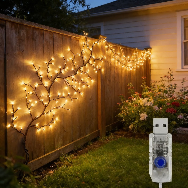 72-LED Wicker Large Branch Decorative String Lights, Warm White, LED Branch Lights, USB Powered, Adds an Elegant Ambiance to Your Walls, Suitable for Bedroom, Living Room, Walls, Parties, Festivals, Valentine's Day, Weddings, Mother's Day and Other