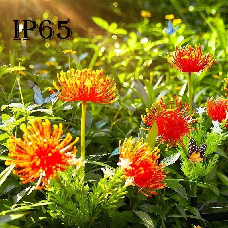 [3-Head Lycoris] IP65 LED Lycoris Flower Shaped Solar Light, Garden Ambient Light, Landscape Decorative Lighting, Perfect for Decorating Courtyards, Lawns, Pathways, Parks, Spring, Easter, Mother‘s Day, Weddings, Birthdays