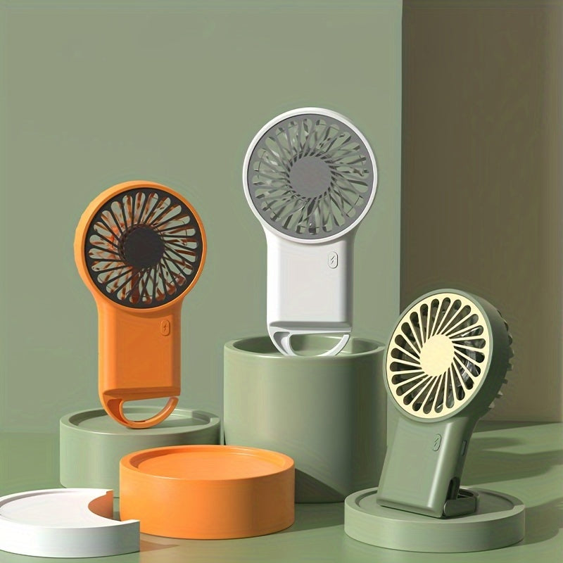 Handheld Foldable Desktop USB Charging Mini Fan, Simple Portable Quiet Personal Cooling Fan