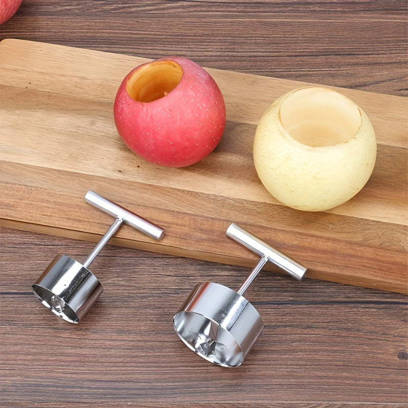 Multifunctional Apple Pear Corer, Stainless Steel Fruit Seed Remover, 2 Sizes Fruit Corer Set for Home Commercial Hotel Kitchen