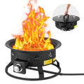 VEVOR Propane Fire Pit 19-Inch Outdoor Portable Gas Fire Pit Heater 58,000 BTU