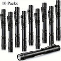 10pcs Mini Portable LED Pen Light, Ultra-Bright Handheld Flashlight, Pocket Flashlight for Camping & Outdoor Emergencies (AAA Batteries Not Included)