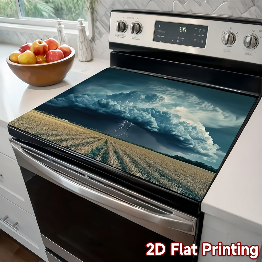 2D Flat Printed, 1 Induction Cooktop, -Free Operation - Portable Induction Stove, Compact Design for Small Kitchens, Durable & Easy-Clean Surface, Compatible with All Cooktops (Gas, Electric, Induction, Halogen) - Ideal for Home Use