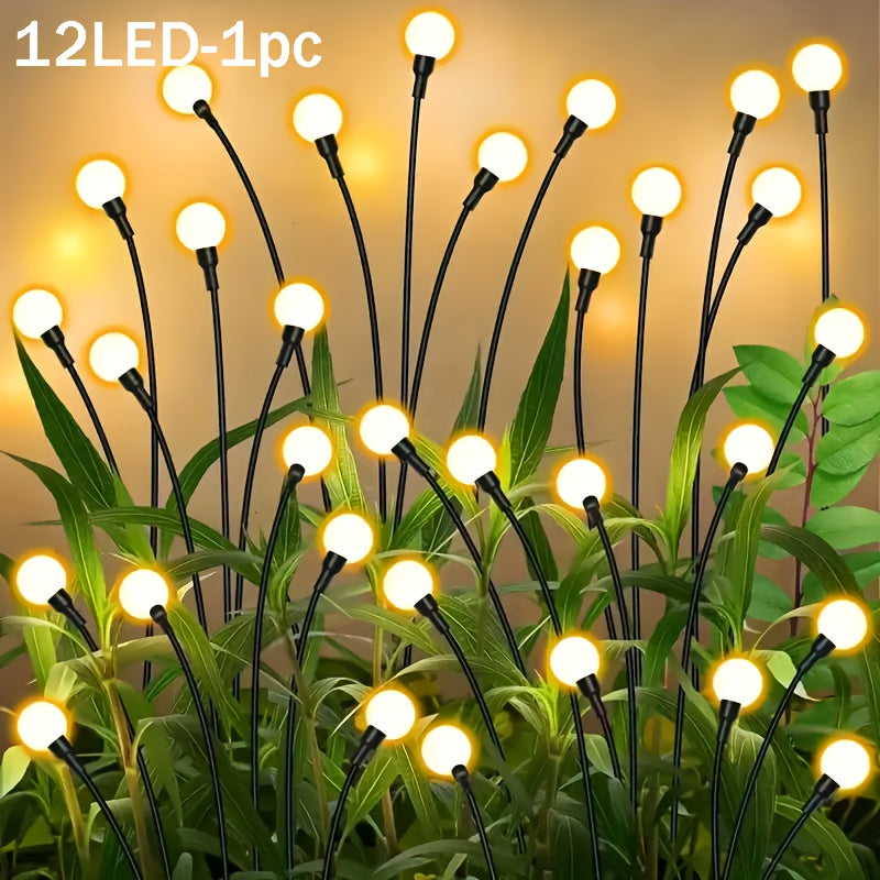 FACHOI 8/12 LED Solar Firefly Light, Outdoor Solar Lighting Fixture, Perfect for Garden Paths, Parks, Restaurant Decoration, Commercial Lighting, 8 Adjustable Modes, Halloween Decoration, Christmas Decoration