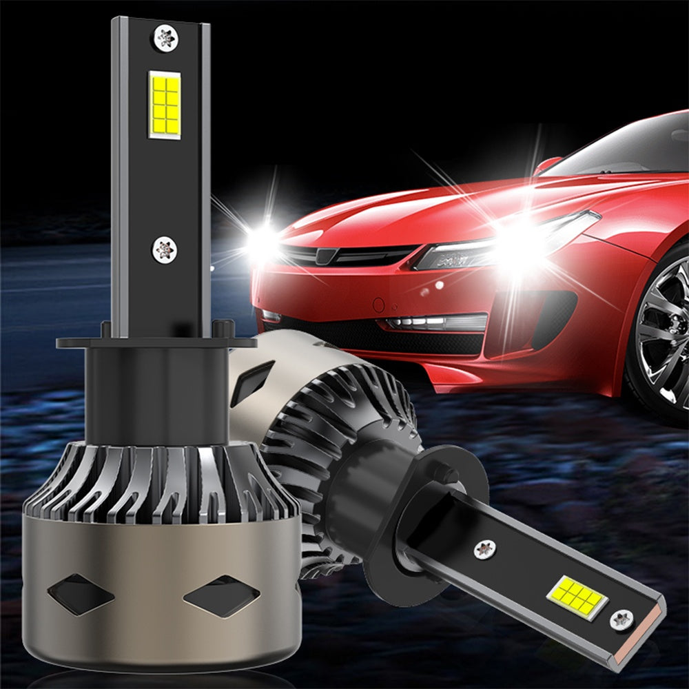 2 Plug-and-Play Car Headlights, Compatible Models: 9005/HB3-B039/H4/H7/H1/H4/9003/HB2/H11/H18/H16/9006/9012, 6500K Color Temperature, 360° Beam Angle, 25000 Lumens 200W, 600% Brightness Increase