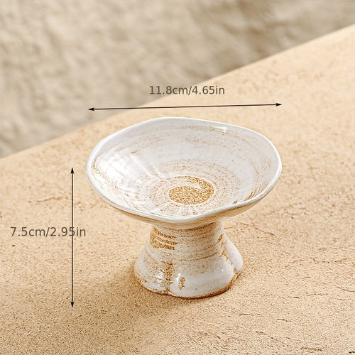 1pc Pedestal Bowl, Tall Fruit Bowl Multi-Purpose, Snack Dish, Appetizer Plate/ Fr: 1pc Bol sur pied, Coupe à fruits sur pied polyvalente, Plat à apéritif, Plat à snacks