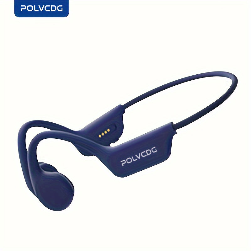 POLVCDG X7 无线骨传导耳机 | 10小时超长续航，IPX-8防水，32GB存储，适用于游泳、跑步、骑行、健身 | 开放式后盖设计，隔音效果，防缠绕线，磁吸充电