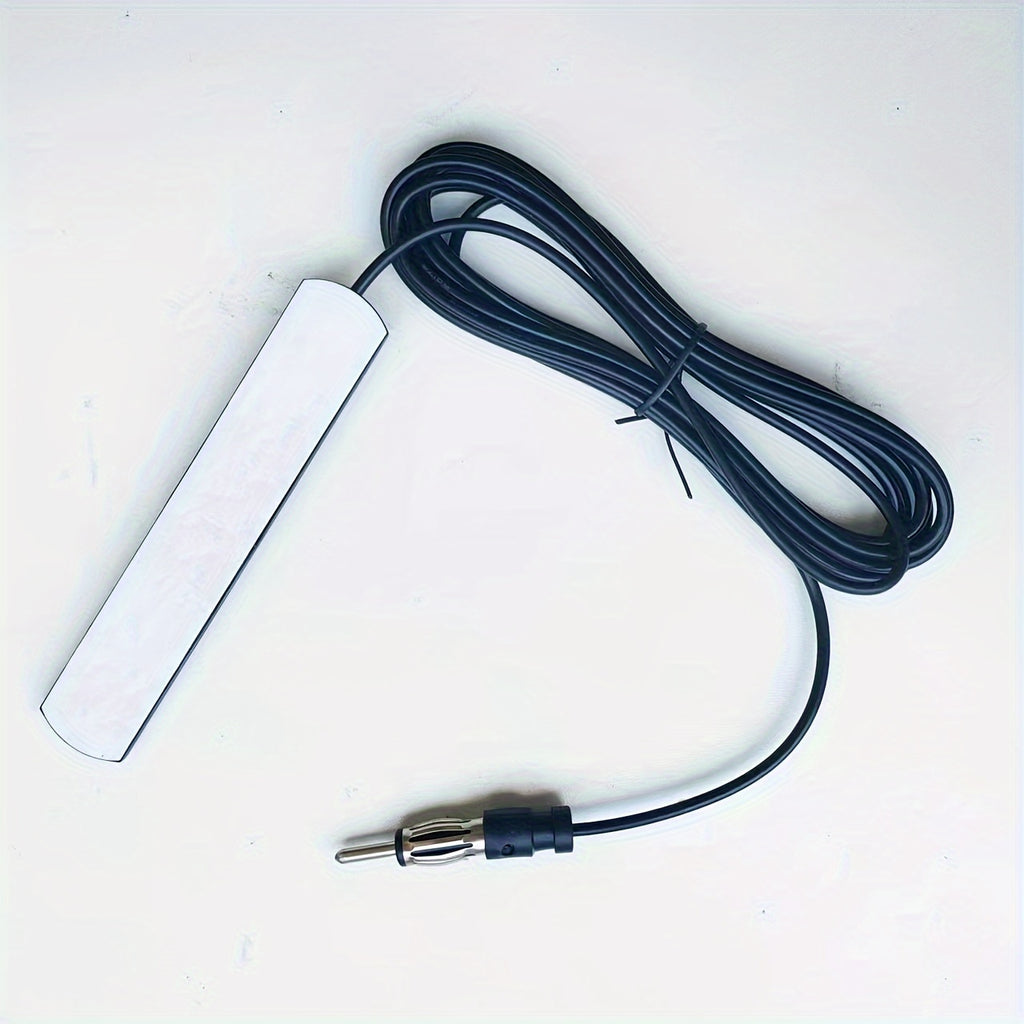 Universal AM/FM Antenna for Car, Truck & Boat – 12V Black Radio Signal Booster